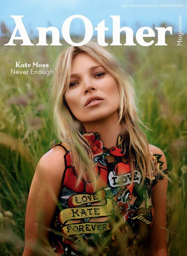 Must see: Kate Moss covers Another Magazine AW14 in awesome tattoo dress